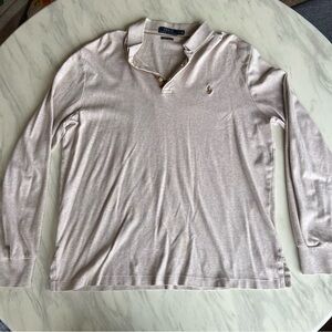 Ralph Lauren Men's Cream Long Sleeve Shirt